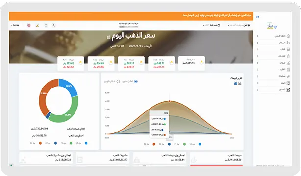 قيراط نظام محاسبي للذهب والمجوهرات